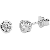Tom Tailor Damen Ohrstecker Silber 925 - Stein Zirkonia weiß, silber, Gr. ONESIZE