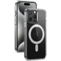 BigBen Interactive Hybrid Case mit MagSafe Handy-Cover für Apple iPhone 15 Pro transparent