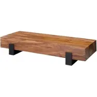 KADIMA DESIGN Holz-Sofatisch Sheesham, Puristisches, modernes Design, handgefertigt & robust, Schutzlackversiegelte Oberfläche. 115x44x22 cm |