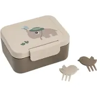 Done by Deer Tiny Trails Brotdose mit Snack Picks, Sand