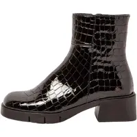 Art für Damen. 112841301003_001 Lederstiefeletten 1284 Warsaw schwarz (42), 3 bis 5 cm, Reißverschluss, Lässig