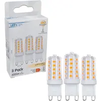 Led's Light LED SMD Leuchtmittel - Korn G9, 3.5W, 2700K, Klar, Dimmbar - 3er Pack - 300 lm