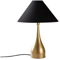 Opviq , Luna - 15272, Tischlampe, Gold, Metallkörper, 50 x 50 x 68 cm