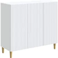 vidaXL Sideboard Weiß 89 x 34,5 x 80 cm Holzwerkstoff