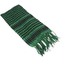 Typecat Unisex Schal Polyester Leichtgewichte Karierte Quaste Arab Desert Shemagh, Grün