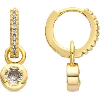 Luxenter Ohrringe mit 18 Karat Gelbgold-Finish und Zirkonia – Yacoss