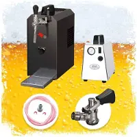 Ich-zapfe Komplett Set - Zapfanlage JET 30 Bierkoffer, Bierzapfanlage, Durchlaufkühler 1-leitig Trockenkühler, bis zu 35 Liter/h, Zapfkopf: Dreikant