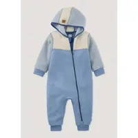 Hessnatur Softfleece Overall Regular in rivierablau | Gr.: 74/80