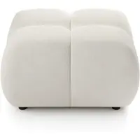 Masseno POLSTERHOCKER DUCA Modern Sitzhocker, Fußhocker Creme