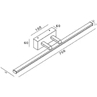 FABAS LUCE LED-Wandleuchte LB25 chrom 15W 1350lm 3000K