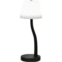 FABAS LUCE Ibla LED-Tischleuchte, 9 W, 750 lm, 3000 K, Touch-Dimmfunktion, Gestell aus Metall und mundgeblasenem Glas, Farbe: Schwarz - Ibla