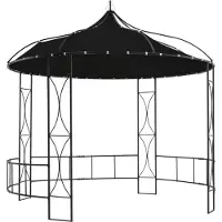 vidaXL Möbel Glamour Pavillon 300 x 290 cm Anthrazit RundHome - Anthrazit