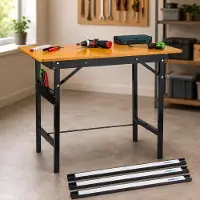 Northio Hochbelastbares Werkbank-Set (2-teilig) – Klappbare Werkbank mit Winkelmesser und 3-teiligem magnetischem Werkzeughalter