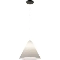 FABAS LUCE Kegelförmige Pendelleuchte, Gestell aus Metall und pflanzenbasiertem Kunststoff, E27-Fassung, IP20, Farbe Weiß, 315 mm - Modernes Lampendesign