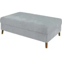 S-Style Möbel HOCKER Sigurd Hellgrau Chenille