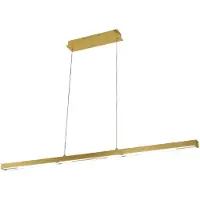 FABAS LUCE Ling LED-Pendelleuchte 40 W 4800 lm 3000 K, Gestell aus satiniertem Messing und Methacrylat, Schutzklasse II, dimmbar - Serie Ling