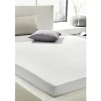 PRIMERA Spannbettlaken "Luxus-Satin", weiß, B:150cm L:200cm, Satin, Obermaterial: 100% Baumwolle, Bettlaken, Spannbettlaken, in hochwertiger Qualität
