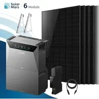 SolarMars Anker SOLIX Solarbank 4 E5000 Pro Balkonkraftwerk Speicher mit 500W Solarmodul Set - 3000Wp ‚Äì 6 Module / 1x BP5000 / Balkon