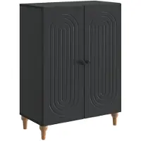 vidaXL Sideboard Schwarz 66 x 34,5 x 90 cm Holzwerkstoff