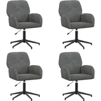 vidaXL Bürostühle 4 Stk. 54 x 55 x 90 cm Dunkelgrau Samt