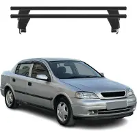 Menabo Dachträger Grundtäger für Opel Astra G 1998-2004 50kg Alu Schwarz 2tlg