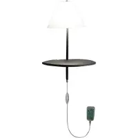 FABAS LUCE Goodnight Wandleuchte aus Metall und mundgeblasenem Glas, anthrazitfarben, 8-W-LED, 3000 K, Schutzklasse 2, Dimmfunktion per Knopfdruck