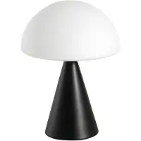 FABAS LUCE Blip 7W LED-Tischleuchte mit Touch-Steuerung und CCT-Technologie 2700K-4000K, Metallrahmen und mundgeblasenem Glas, Farbe: Schwarz - Blip