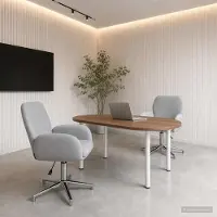PUEAZU Bürostühle 2 Stk. 54 x 58 x 90 cm Hellgrau Stoff - Bürostühle &2718
