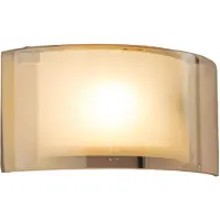 FABAS LUCE Alide 34 cm Wandleuchte mit Metallrahmen und bernsteinfarbenem Glas, E27 40W IP20 Fassung - Elegantes und modernes Design für die Inneneinrichtung