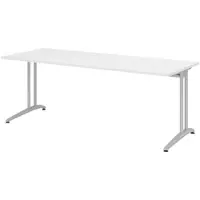 Bümö Schreibtisch Serie-B - Nachbildung: Weiß, Größe: 200 x 80 cm