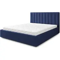Masseno Polsterbett DEMERA MGV 160x200 cm, Polsterbett mit Bettkästen - Blau, MAGIC VELVET 2216