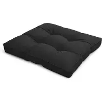 Beautissu Lounge Kissen Outdoor Sitzkissen Flair LK, 50x50x10cm, Graphitgrau