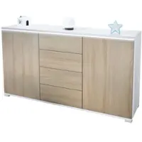 Vladon SIDEBOARD Faro Eiche sägerau