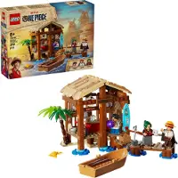 LEGO ONE PIECE Windmühlendorf-Hütte - Spielzeug mit Boot, jungen Ruffy, Shanks & Makino Minifiguren sowie Zubehör - inkl. Steckbrief - Anime-Geschenk für Jungen, Mädchen & Fans ab 8 Jahren - 75636