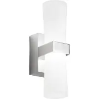 FABAS LUCE Iglesias LED-Wandleuchte, 8W, 720lm, 3000K Warmweiß, Chrom, IP44 Schutzart, Modernes Design aus Metall und Methacrylat, Schutzklasse II, 230V Netz