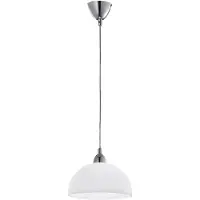 FABAS LUCE Schöne Pendelleuchte aus Metall und Schliffglas, Farbe: Weiß, E27-Fassung, 60 W, Durchmesser 26 cm, Schutzart IP20 Klasse 1, Artikelnummer 2908-44-102