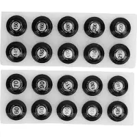 Gistuch 20pcs Club -Distanzmarkierungen Ball Position Yardage ABS für den Outdoor -Sport schwarz