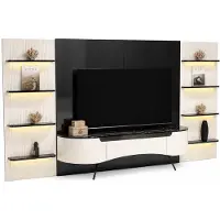 Xl Moebel Gmbh Luxusmöbel Wohnwand Wohnzimmer TV Lowboard 2x Regale Moderner TV Rahmen Set 4tlg