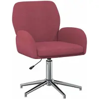 vidaXL Drehstuhl 54 x 58 x 90 cm Weinrot Stoff