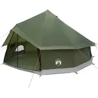 vidaXL Tipi Zelt 8 Personen Olivgrün Polyester und Stahl