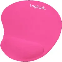 Logilink GEL Mouse Pad with Wrist Rest Support - Mauspad mit Handgelenkpolsterkissen - pink