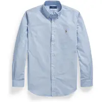Ralph Lauren für Herren. 710792041002 Custom Fit Oxford Hemd blau (L), Lässig, Baumwolle, Langarm