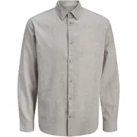Jack & Jones Langarmhemd "JJESUMMER LINEN BLEND SHIRT L/S SN" Baumwollmischung, regular fit