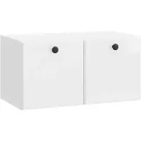 vidaXL Wandmontierter TV-Schrank 59,5 x 31 x 30 cm Hochglanz Weiß