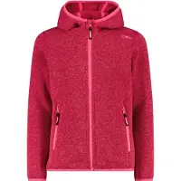 CMP - Girl's Jacket Fix Hood Jacquard Knitted 3H19825 - Fleecejacke Gr 176 rosa