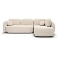 Masseno Ecksofa AMICO II L-S mit Schlaffunktion L-Form, Sofa mit Bettkasten, Wohnzimmersofa, Couch, Soffa, Bettsofa, Couchgarnitur- Beige, ARAGON 03