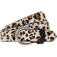 Tamaris Gürtel 30mm Fur Leather Belt W80 Beige - Multicolor