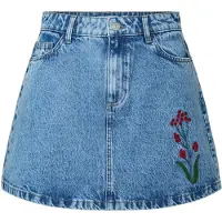 Pieces Pcpalma Mw A-linien Jeans Minirock | Blau | XL