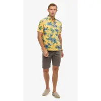 Superdry für Herren. M4010947A Hawaii-Hemd gelb (XL), Lässig, Modal, Kurzarm