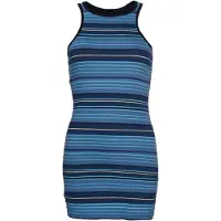 Superdry für Damen. W8011412A Vintage Stripe Racer Logo Kleid blau (XL), Lässig, Ärmellos / Hosenträger, Bio-Baumwolle, Nachhaltig
